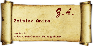 Zeisler Anita névjegykártya